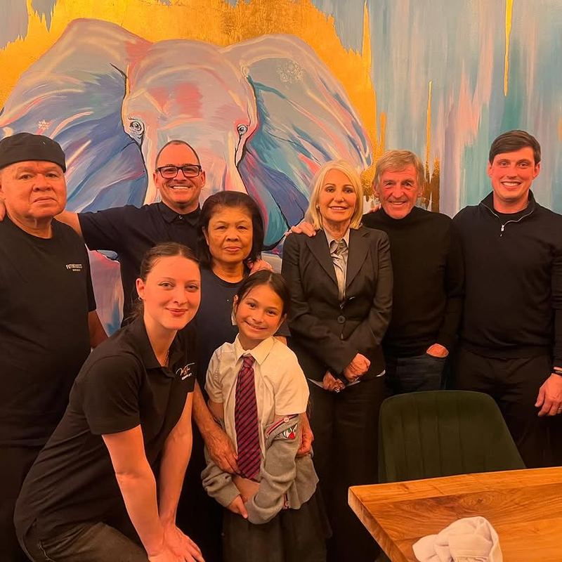 Sir Kenny Dalglish with the May's Thai team