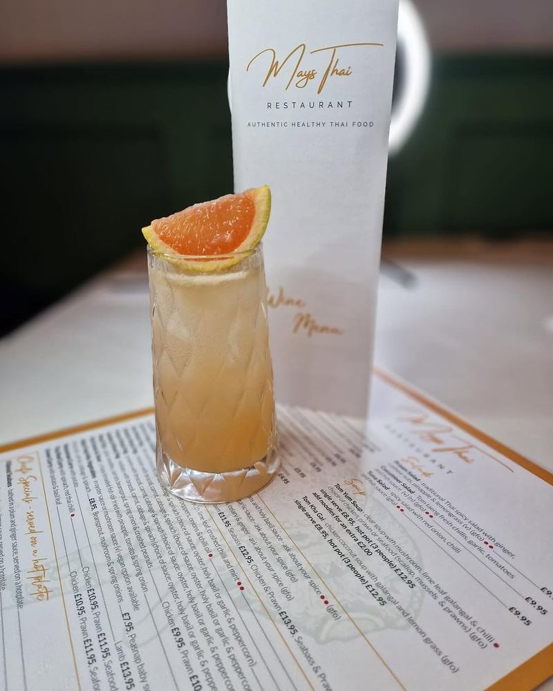 Grapefruit cocktail on the bar menu